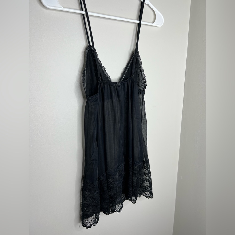 Lace and mesh, sexy nightgown, chemise, babydoll lingerie. Small. - Picture 4 of 6